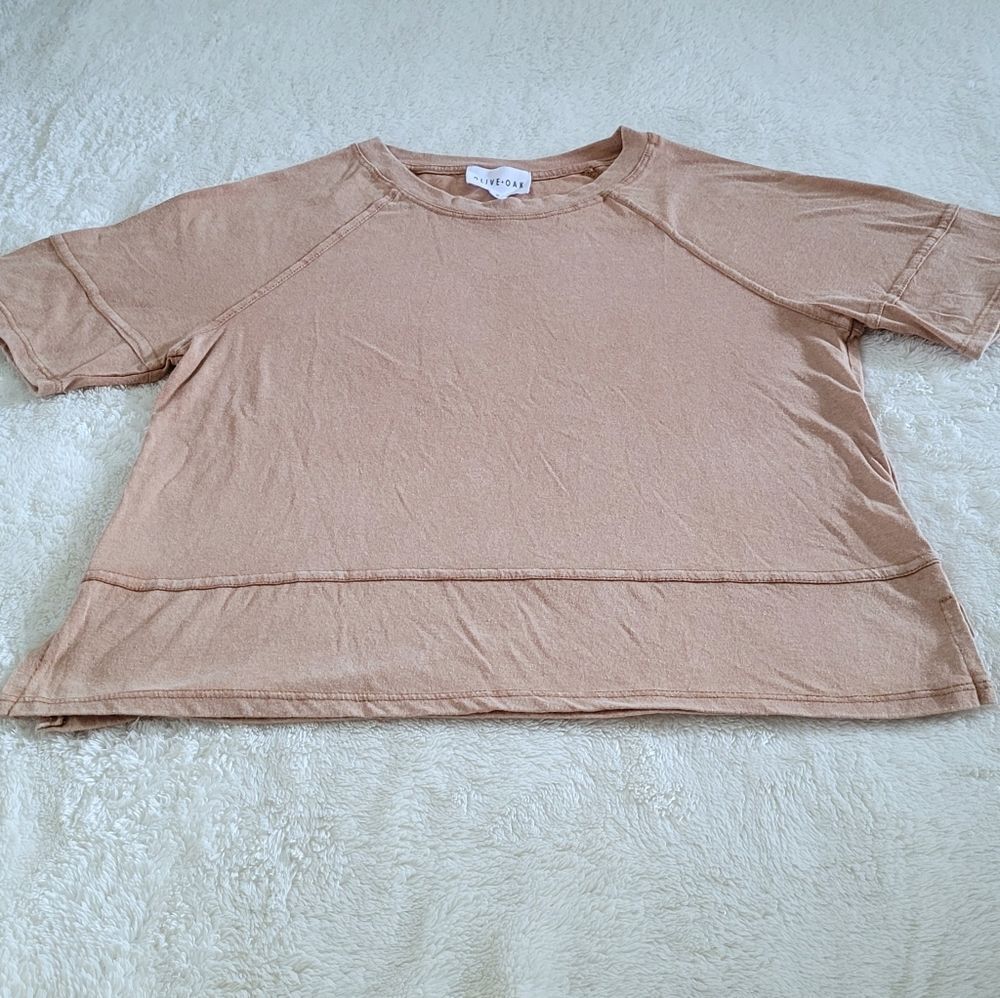Olive + Oak Pale Rust Colored Top - NWT - Picture 10 of 11